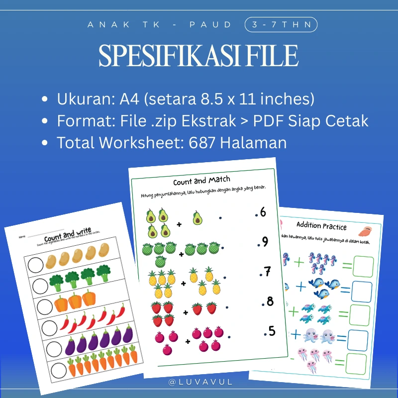 worksheets anak paud tk guru